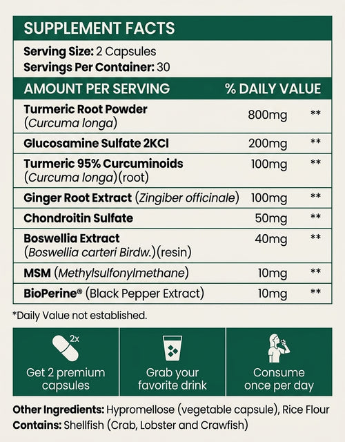 Ferosia™ Pure Turmeric Curcumin 95 — 1,300mg Joint Support Complex