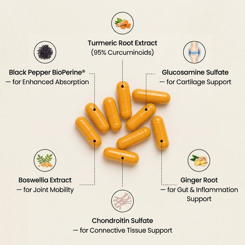 Ferosia™ Pure Turmeric Curcumin 95 — 1,300mg Joint Support Complex